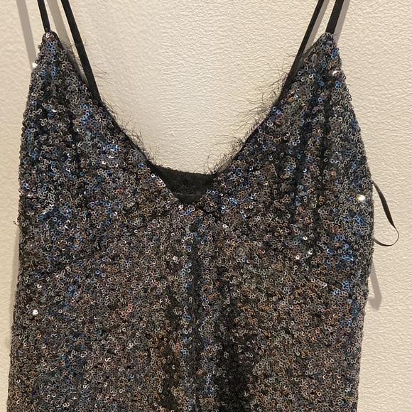 Stunning Black sequin dress Zara W & B collection 🇧🇬 Made in Bulgarie 🇧🇬 - Picture 5 of 15